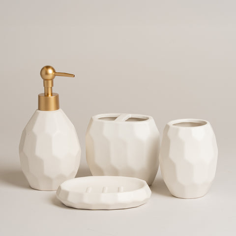 Dispenser para baño de ceramica blanco Xaona