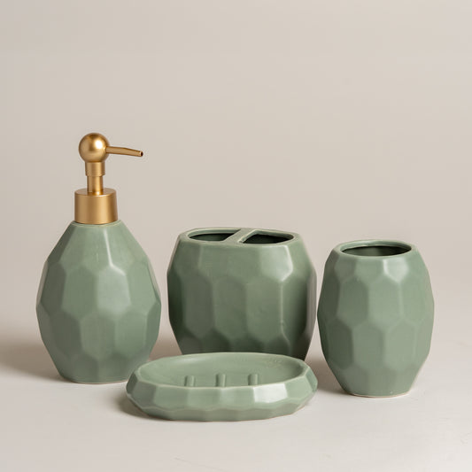 Dispenser para baño de ceramica verde Xaona