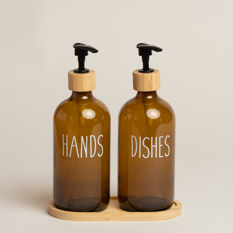 Dispenser de cocina Caramel vidrio 7x22 cm