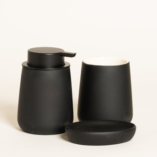 Dispenser para baño de ceramica Zamba negro