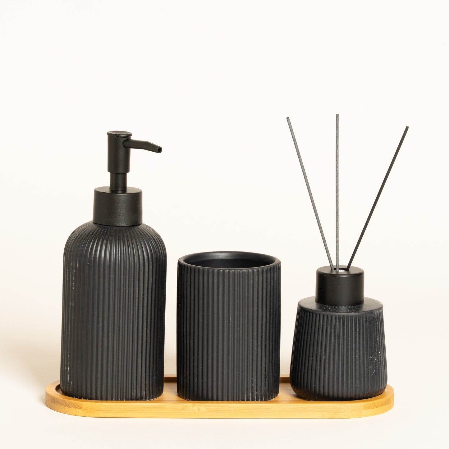 Dispenser para baño de ceramica Nebula negro