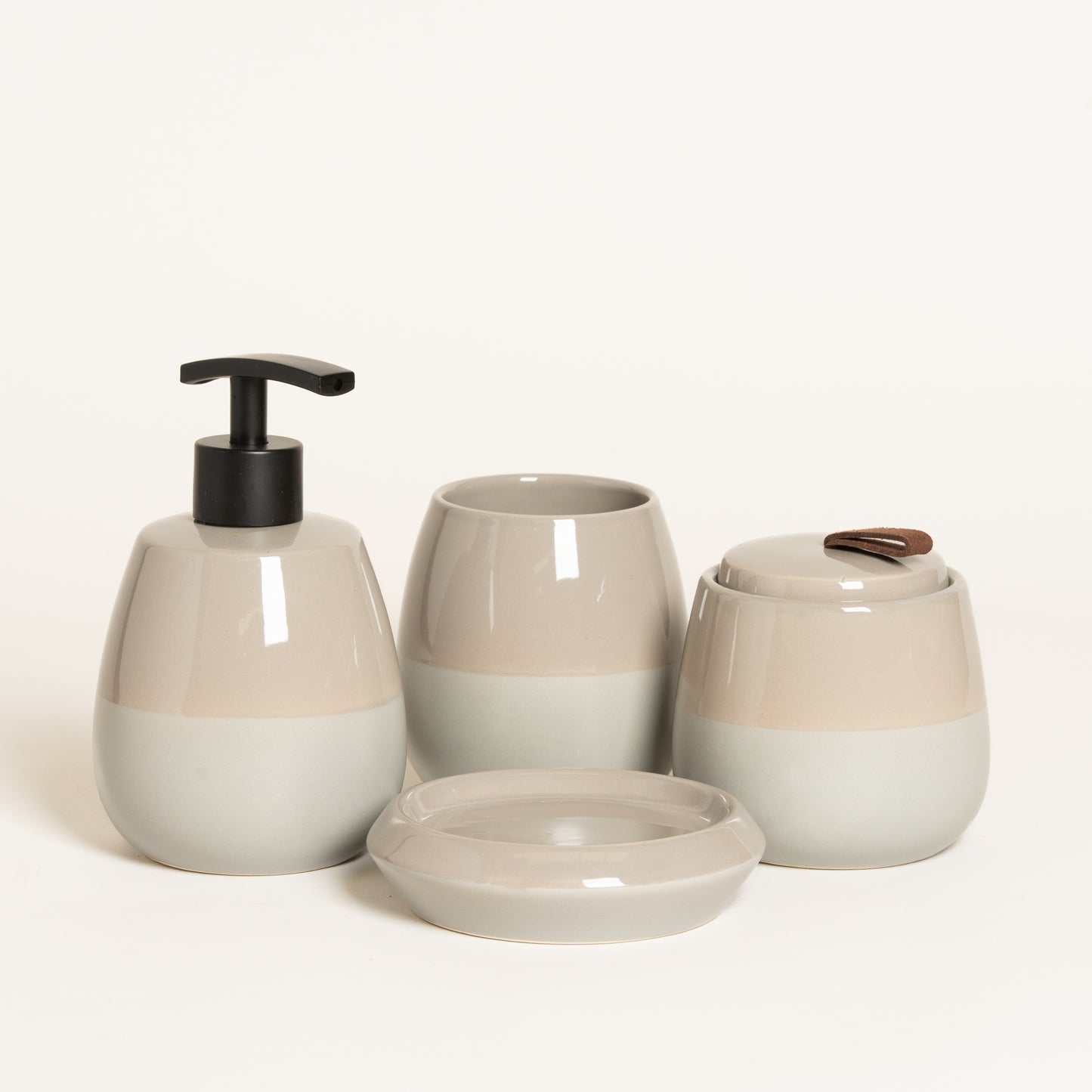 Dispenser para baño de ceramica Shara gris