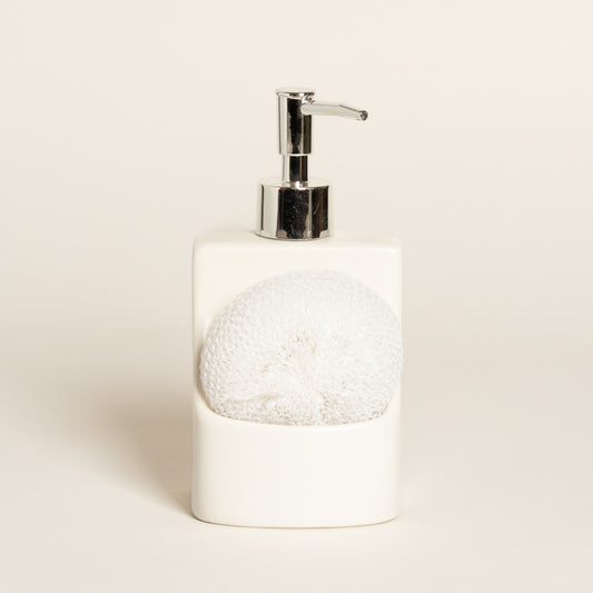 Dispenser para baño de ceramica Lonely blanco