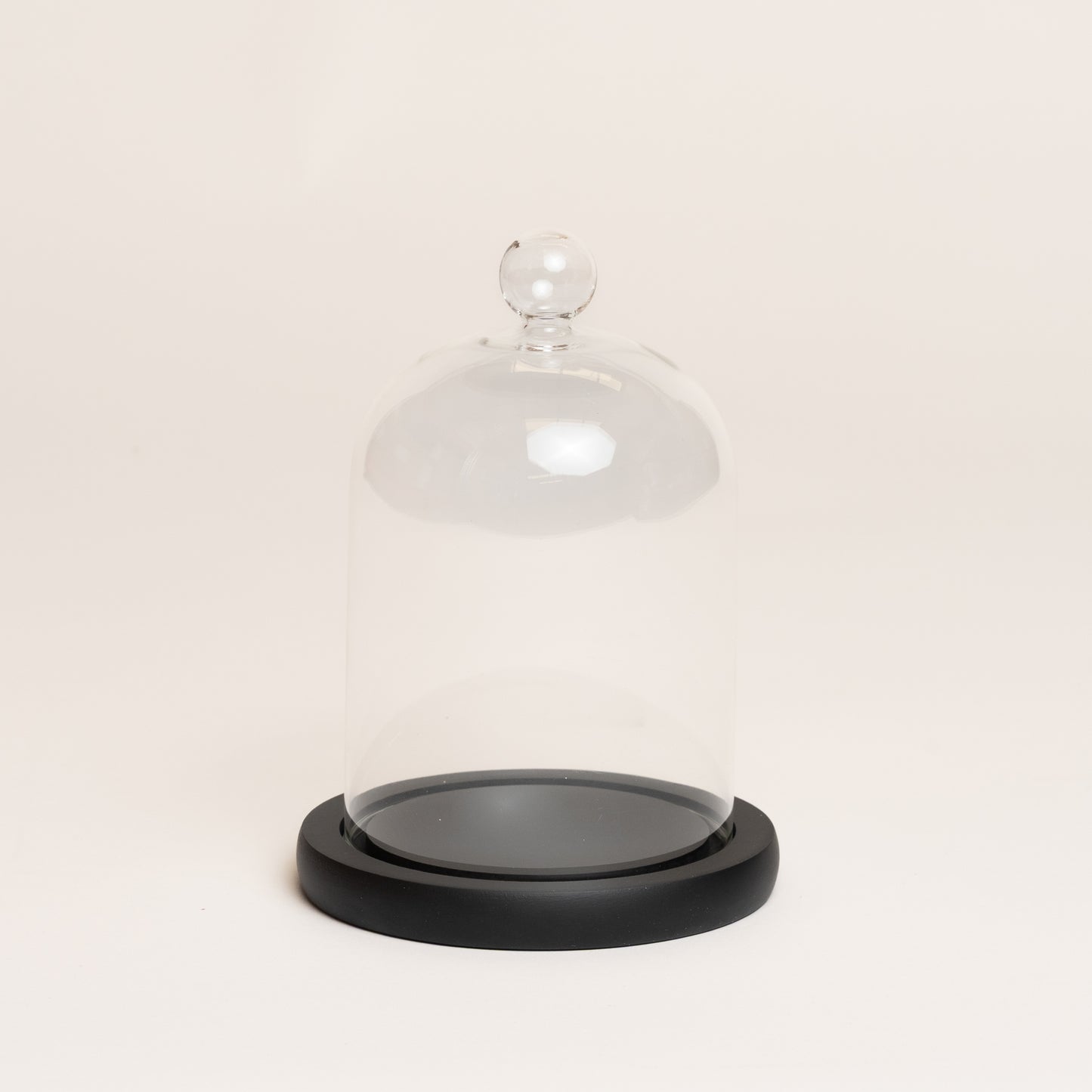 Posavela de vidrio con base madera negra bella 12x26 cm