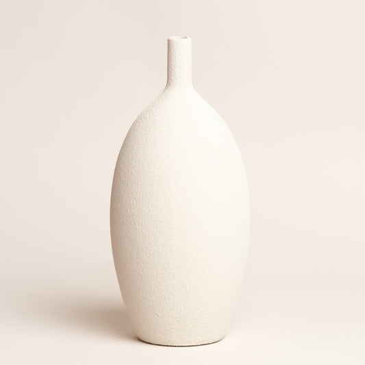 Jarron ceramica Argan white 14x14x33 cm
