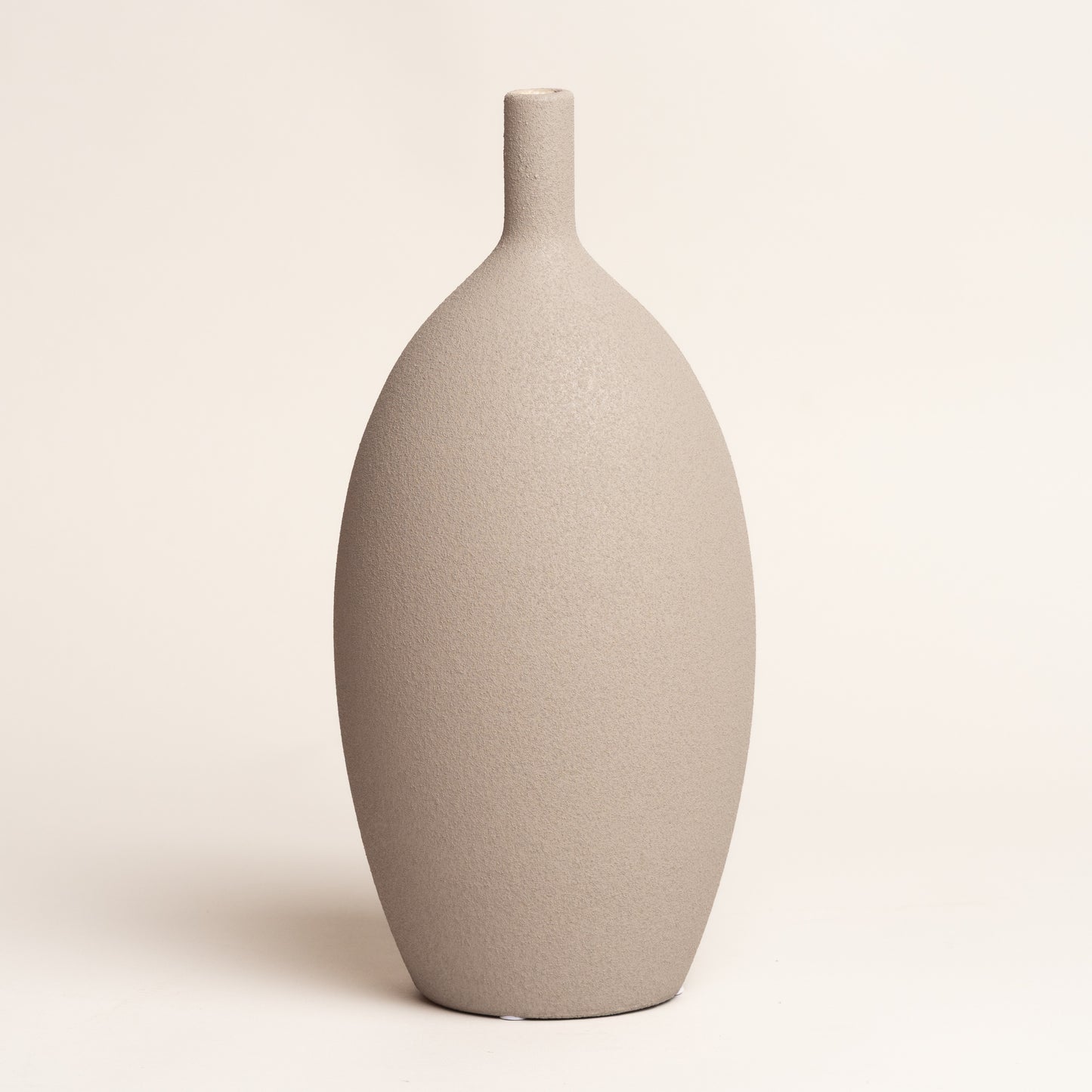 Jarron ceramica Argan gris 14x14x33 cm
