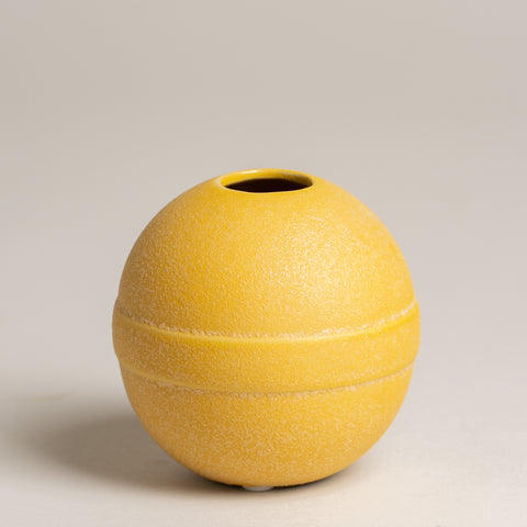 Jarron ceramica ball Mustard small 10 cm
