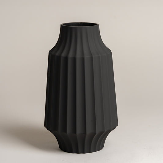 Jarron de vidrio blackburn negro XL 30 cm