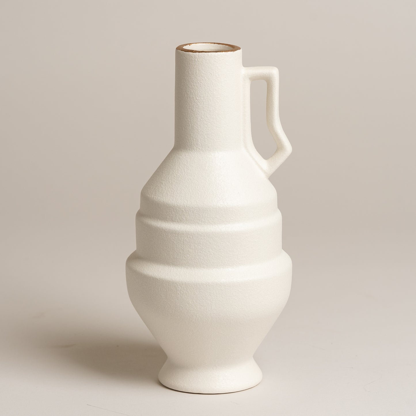 Jarron ceramica geo white 11.8*11.8*24.5cm