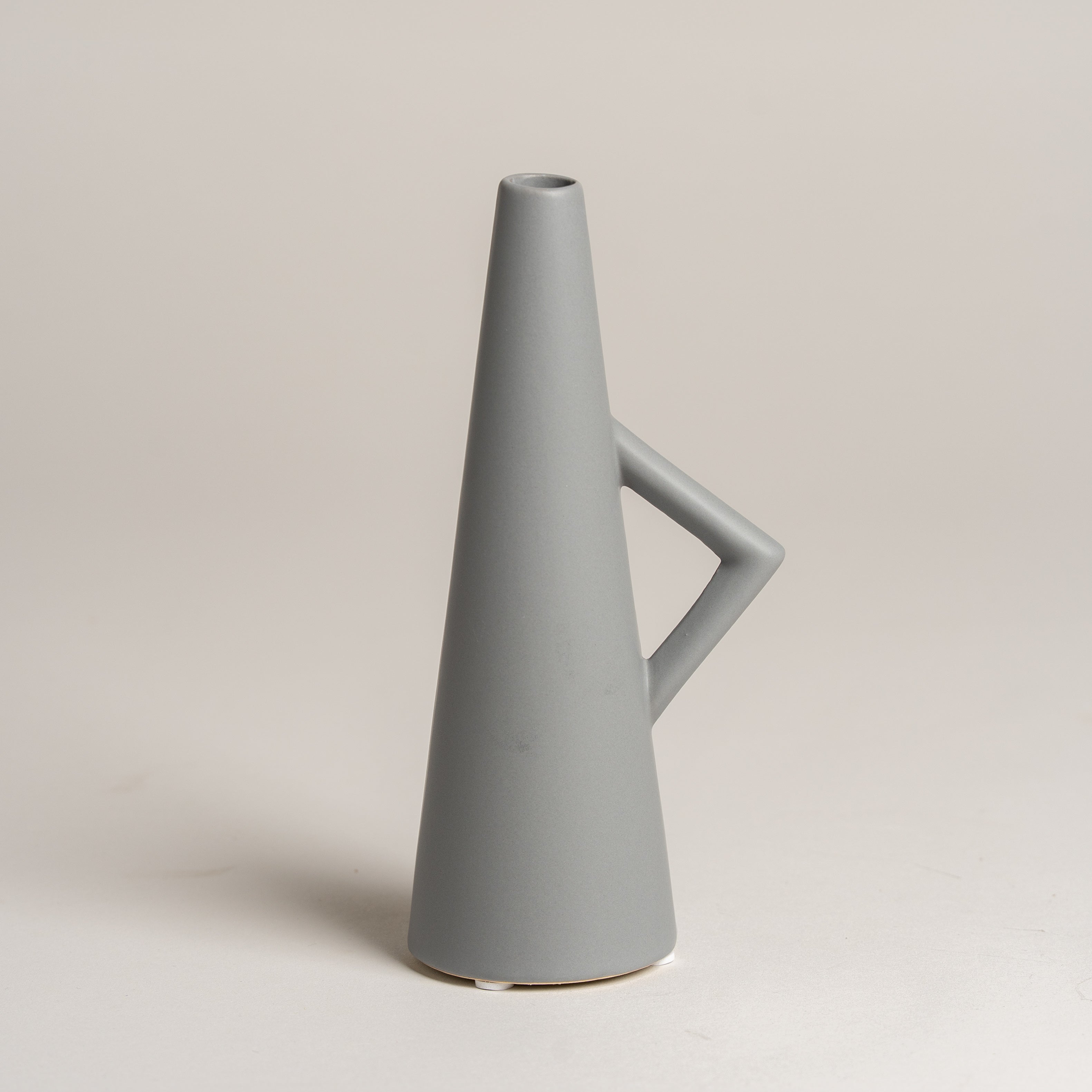 Jarron ceramica Kala gris 7x20 cm