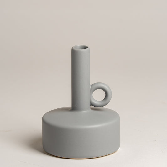 Jarron ceramica Luke gris 11x15 cm