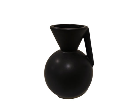 Jarron ceramica Tucci negro 10x14 cm