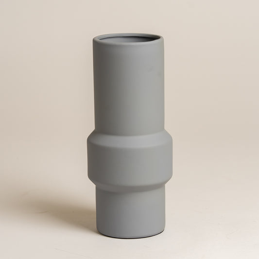 Jarron ceramica Josh gris 8x23 cm