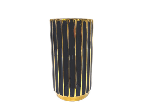 Jarron ceramica Dindon negro 12x21 cm