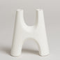 Florero ceramica H blanco 13x16 cm