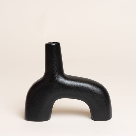 Florero ceramica Kiddo negro l 17x20 cm