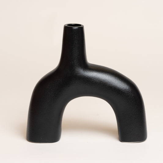 Florero ceramica Kiddo negro l 24x24 cm