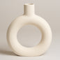 Florero ceramica Jade blanco L 23x26 cm