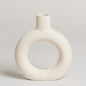 Florero ceramica Jade blanco M 17x20 cm