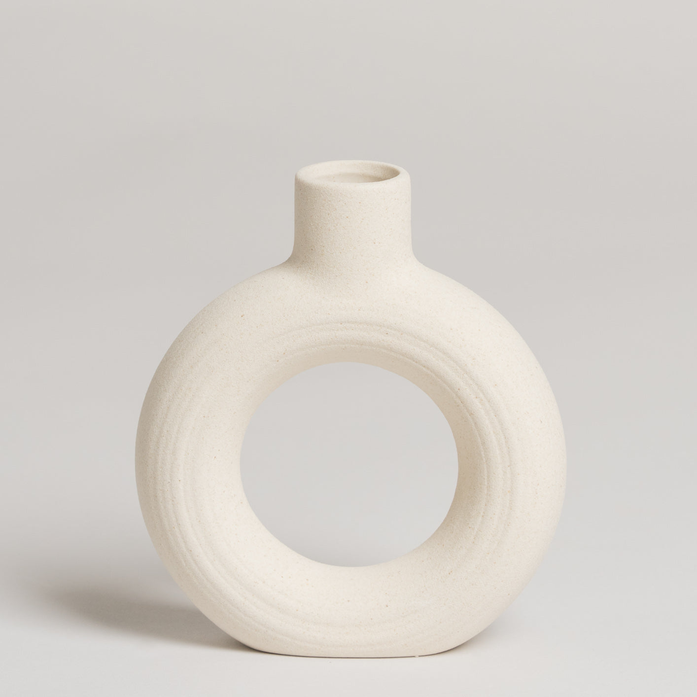 Florero ceramica Jade blanco S 12x14 cm