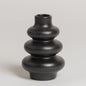 Florero ceramica Urulette negro m 10x14 cm