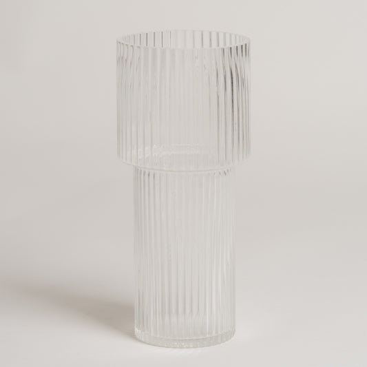 Florero de vidrio whitehall transparente medium 11x25 cm