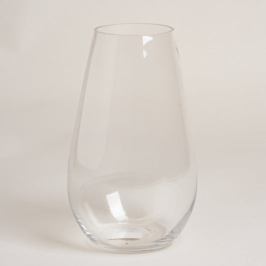 Florero de vidrio Belly transparente 25 cm