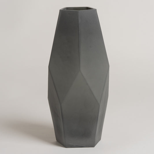 Florero de vidrio geoma negro esfumado large 13x29 cm