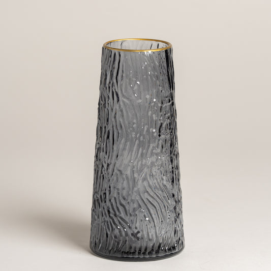 Florero vidrio Selvatic black 10x22cm