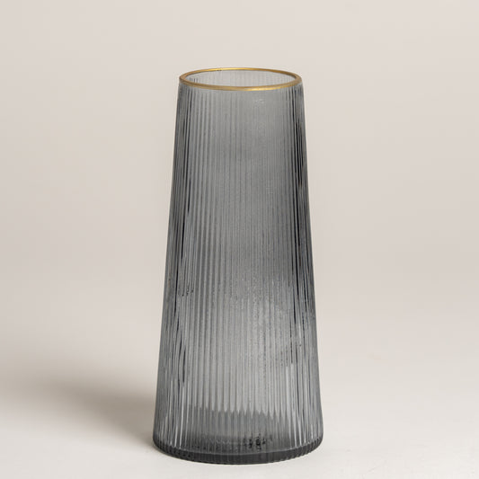 Florero vidrio Selvatic black 10x22cm