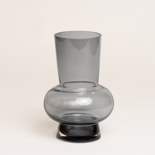 Florero vidrio transparente blackbelly l 15x22 cm