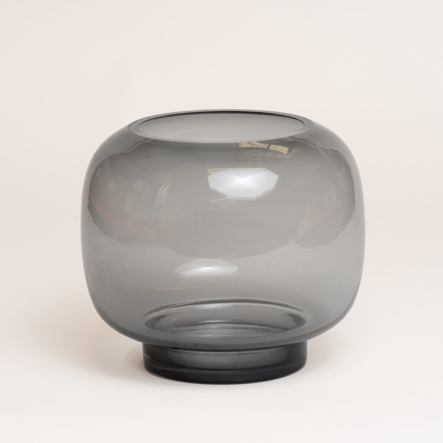 Florero vidrio transparente xl helium hagrid negro 20x23 cm