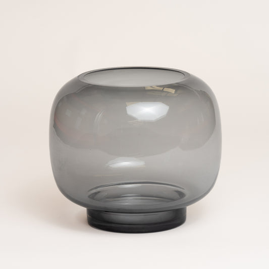 Florero vidrio transparente xl helium hagrid negro 20x23 cm