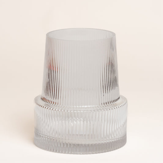 Florero vidrio steam 17x20 cm