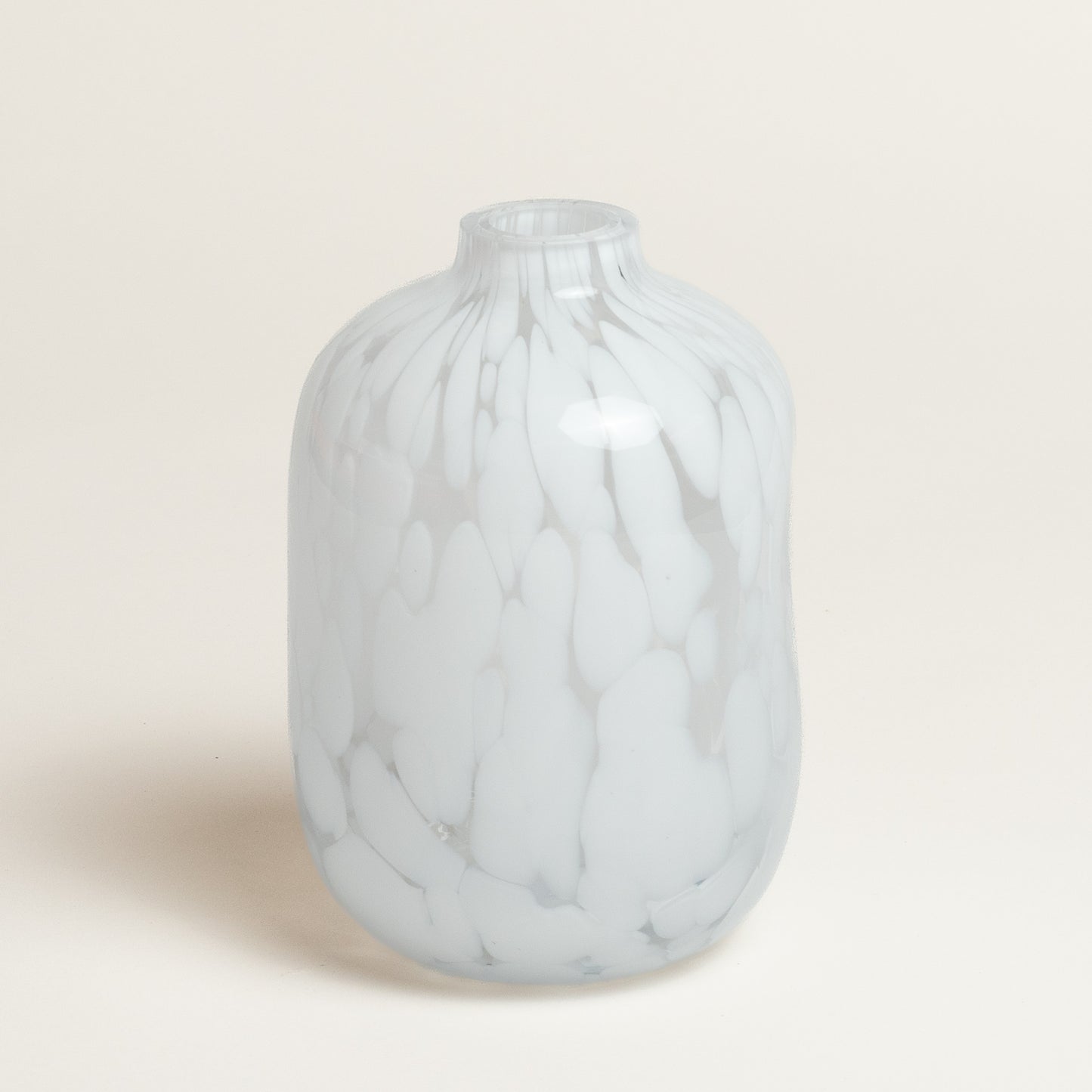 Florero vidrio Alaris white 12x17 cm