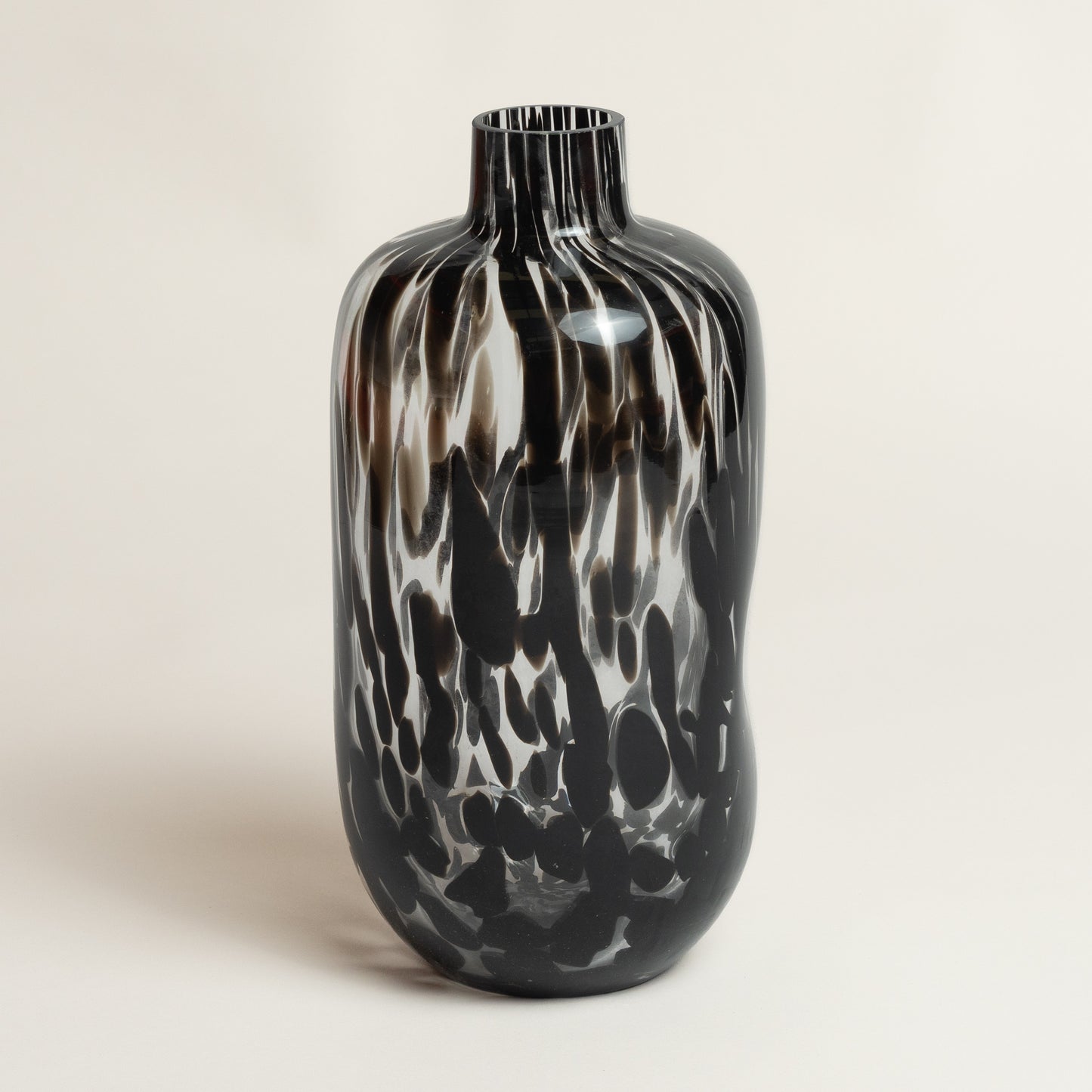 Florero vidrio Alaris black 14x30 cm