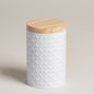 Lata tapa tipo madera base blanca 7x11 cm