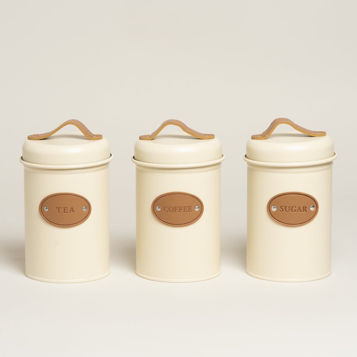 Frasco metalico Coreen blanco set x 3 10x16 cm