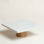 Linea Marmol Exhibidor Elegant blanco 25x25x10 cm