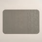 Individual rectangular de pu gris con tramado Set x 6 30x45 cm