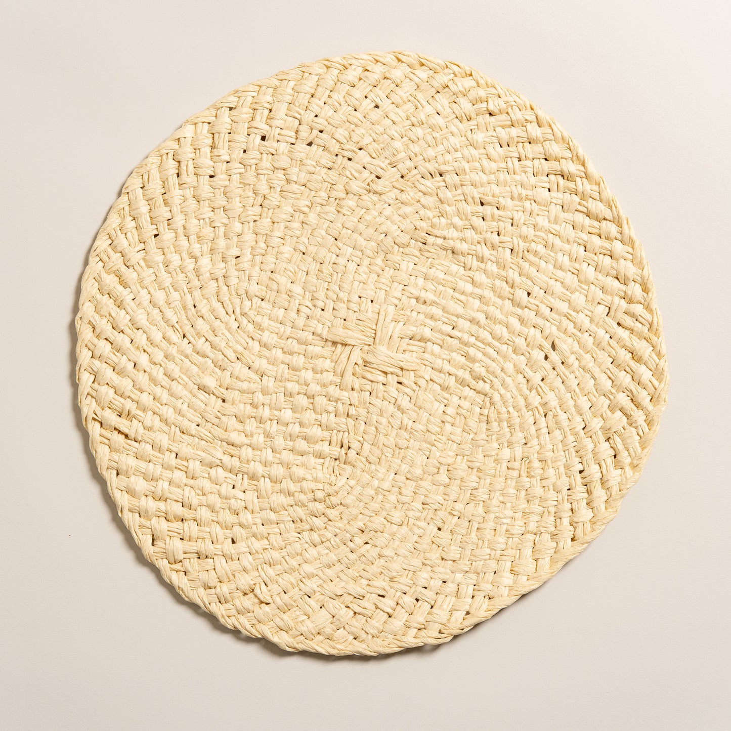 Individual de palma claro circular set x 6 38 cm