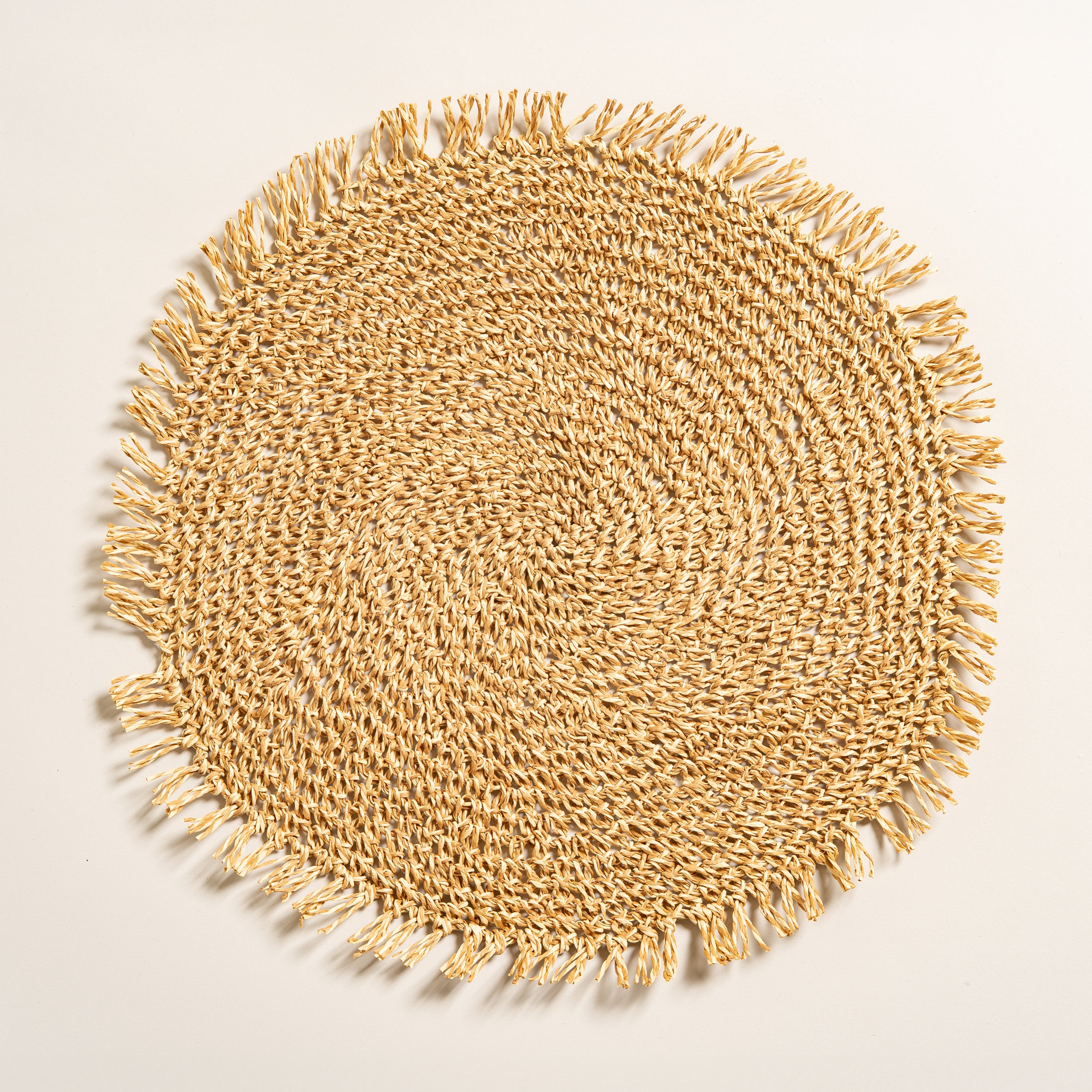 Individual de papel enroscado Chekko circular set x 6 38 cm