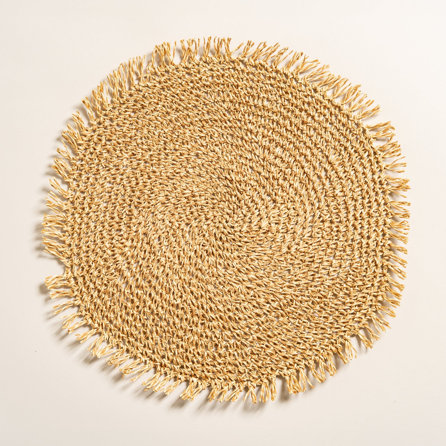 Individual de papel enroscado Chekko circular set x 6 38 cm