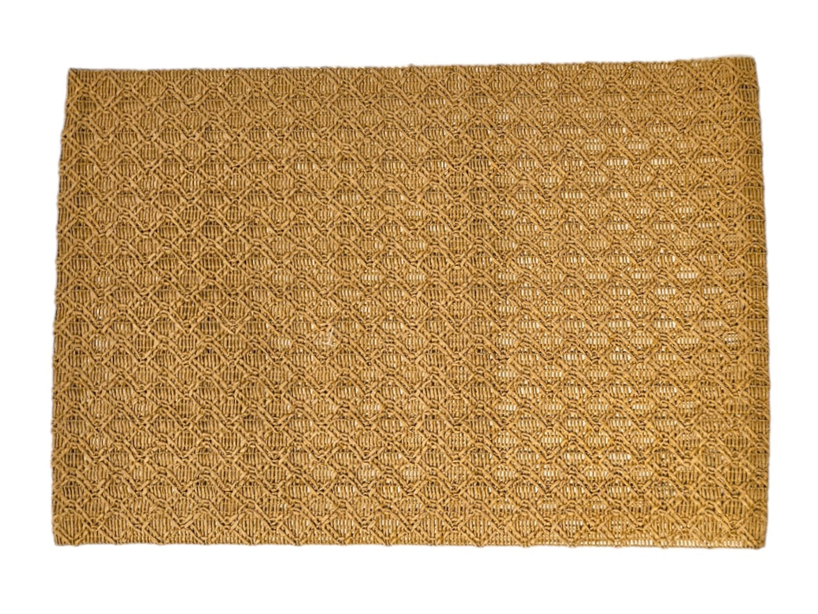 Individual de papel Stright Camel rectangular set x 6 45x30 cm