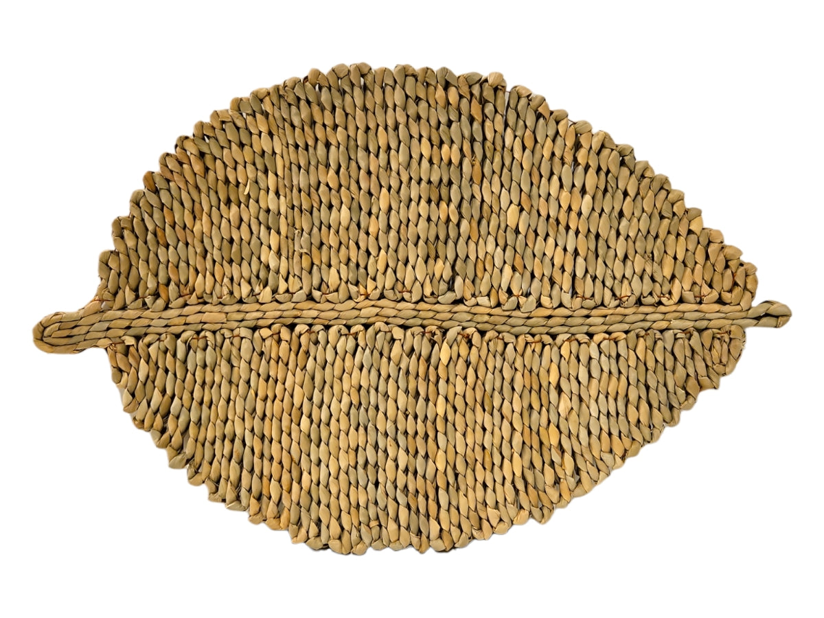 Individual centro de mesa de seagrass Leaf 50x30cms