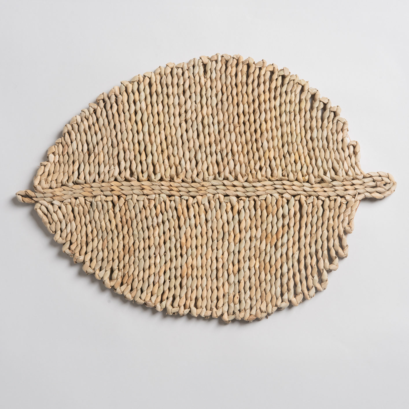 Individual centro de mesa de seagrass Leaf 50x30cms