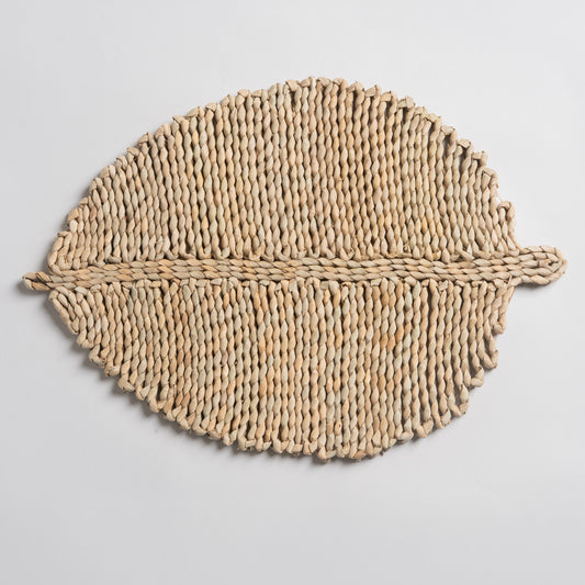 Individual centro de mesa de seagrass Leaf 50x30cms