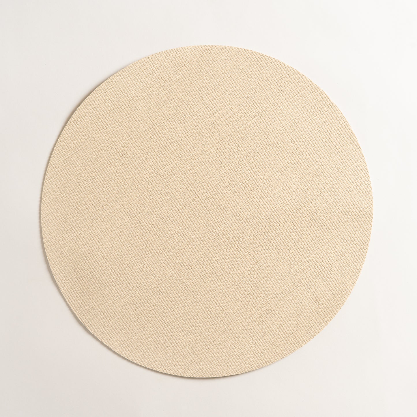 Individual circular de pvc Linen beige set x 6 38cm
