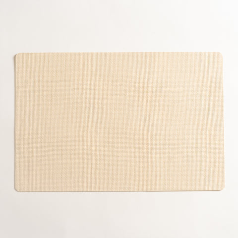 Individual rectangular de pvc beige Aristea set x 6 30x43 cm
