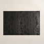 Individual rectangular de pu negro con tramado Set x 6 30x45 cm